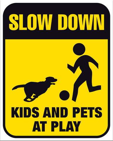 Slow Down Kids and Pets at Play - Markit Graphics