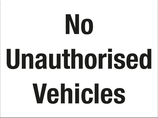 No Unauthorised Vehicles - Markit Graphics