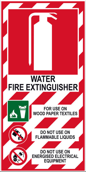 Fire Extinguisher Water Sign - Markit Graphics