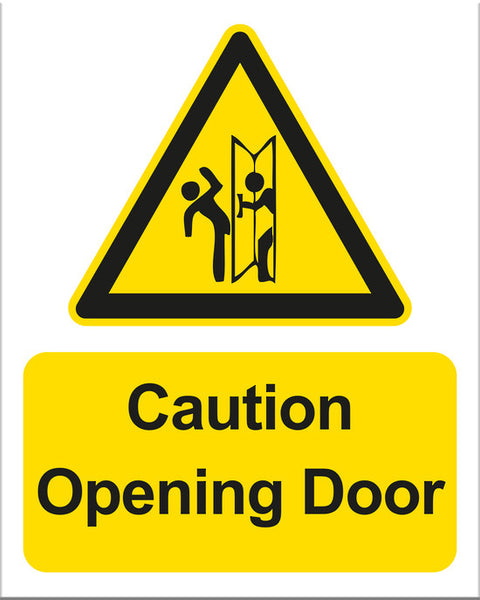 Caution Opening Door Sign - Markit Graphics