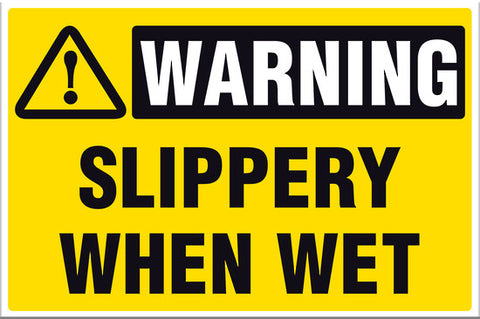 Warning Slippery When Wet - Markit Graphics