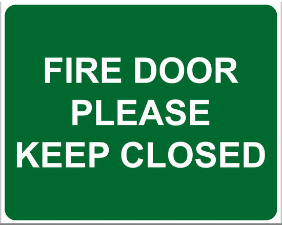 Fire Door Please Keep Closed Sign (Large Version) - Markit Graphics
