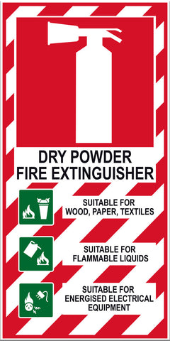 Fire Extinguisher Dry Powder Sign - Markit Graphics