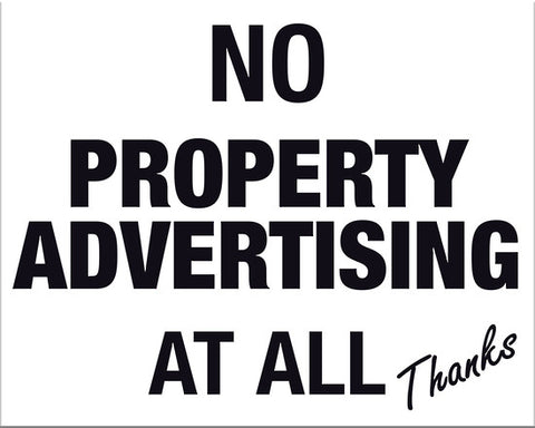 No Property Advertising At All Thanks - Markit Graphics
