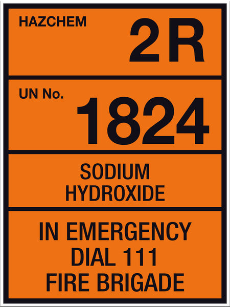 Hazchem Sodium Hydroxide Large Sign - Markit Graphics