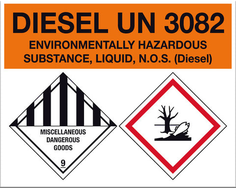 Hazchem Diesel UN3082 Sign - Markit Graphics