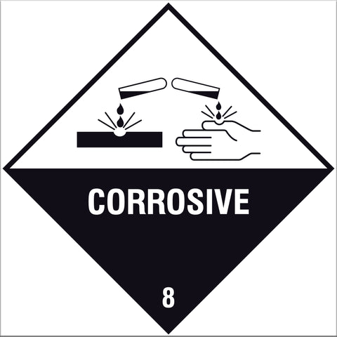 Corrosive 8 Labels - 10 Pack