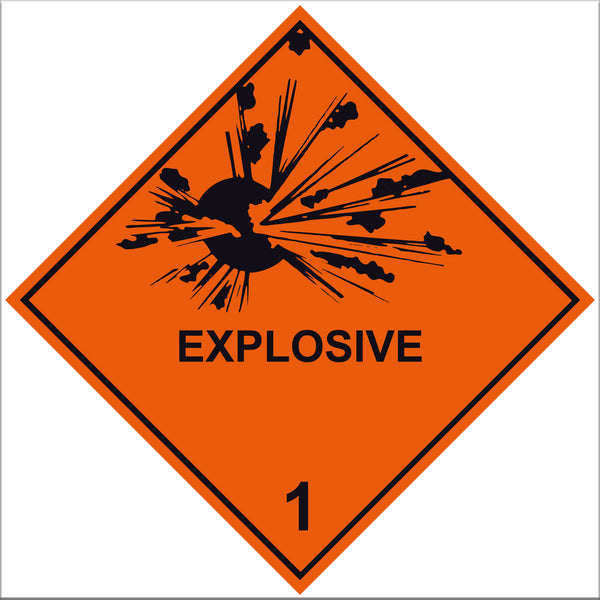 Explosive 1 Labels - 10 Pack