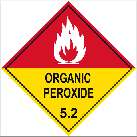 Organic Peroxide 5.2 Labels - 10 Pack