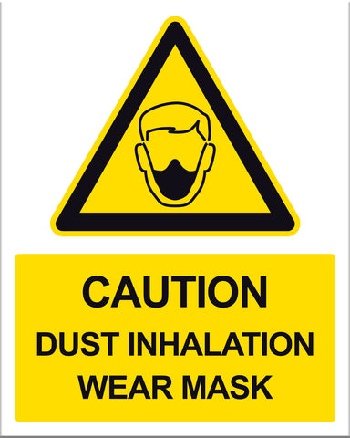 Caution Dust Inhalation Wear Mask - Markit Graphics