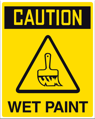 Caution Wet Paint Sign - Markit Graphics