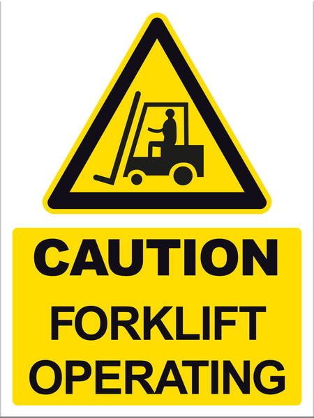 Caution Forklift Operating - Markit Graphics