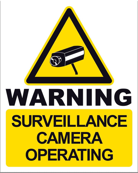 Warning Surveillance Camera Operating