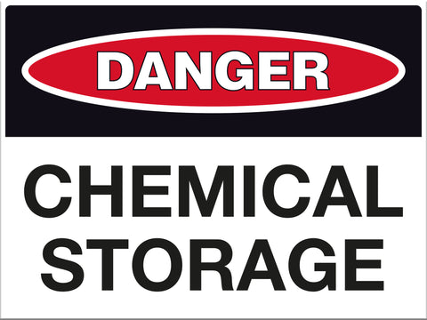 Danger Chemical Storage Sign-PVC Safety Sign-Markit Graphics Made in NZ