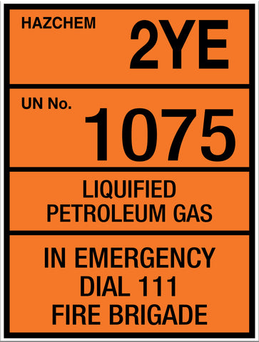 Hazchem LPG Small Sign